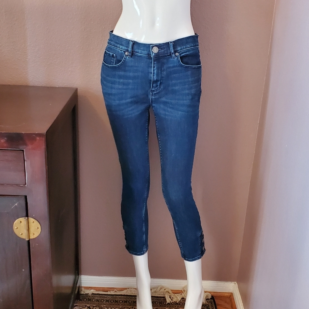 LOFT Outlet skinny button ankle capri jeans 6P